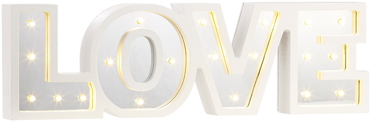 Lunartec Licht-Dekoration LOVE Schriftzug batteriebetrieben
