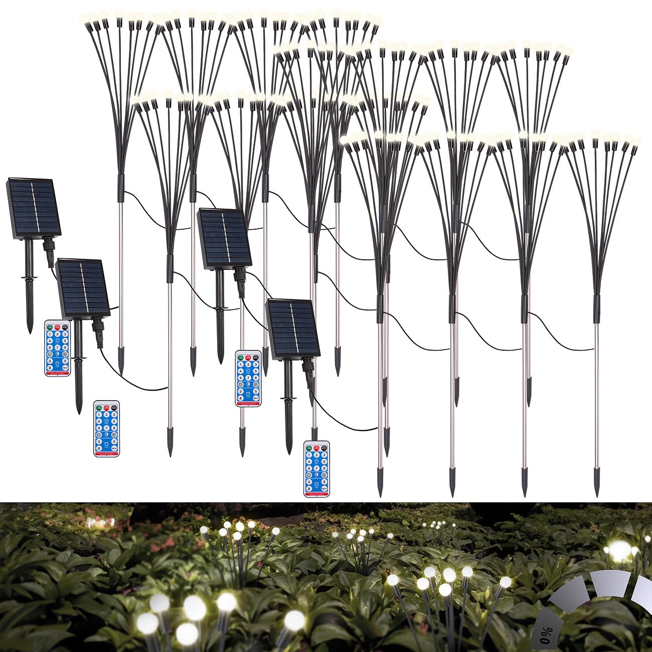 Lunartec Licht-Dekoration Solar-Glühwürmchen 16er warmweiß