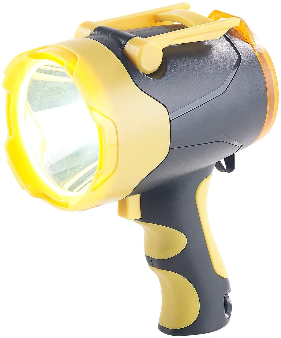 Lunartec Taschenlampen Handstrahler LED 10W 400 m Powerbank