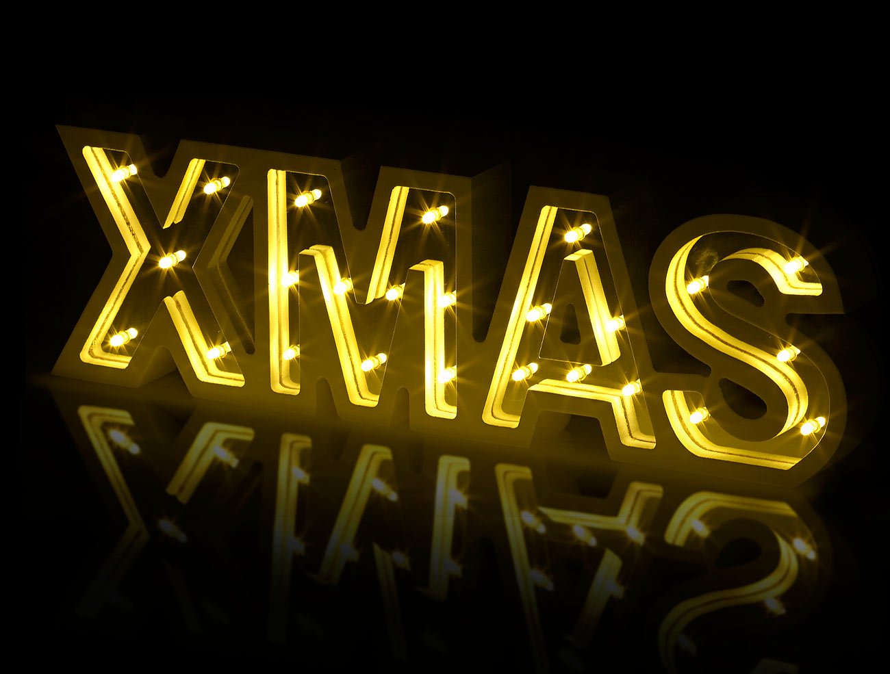 Lunartec Licht-Dekoration XMAS Schriftzug batteriebetrieben