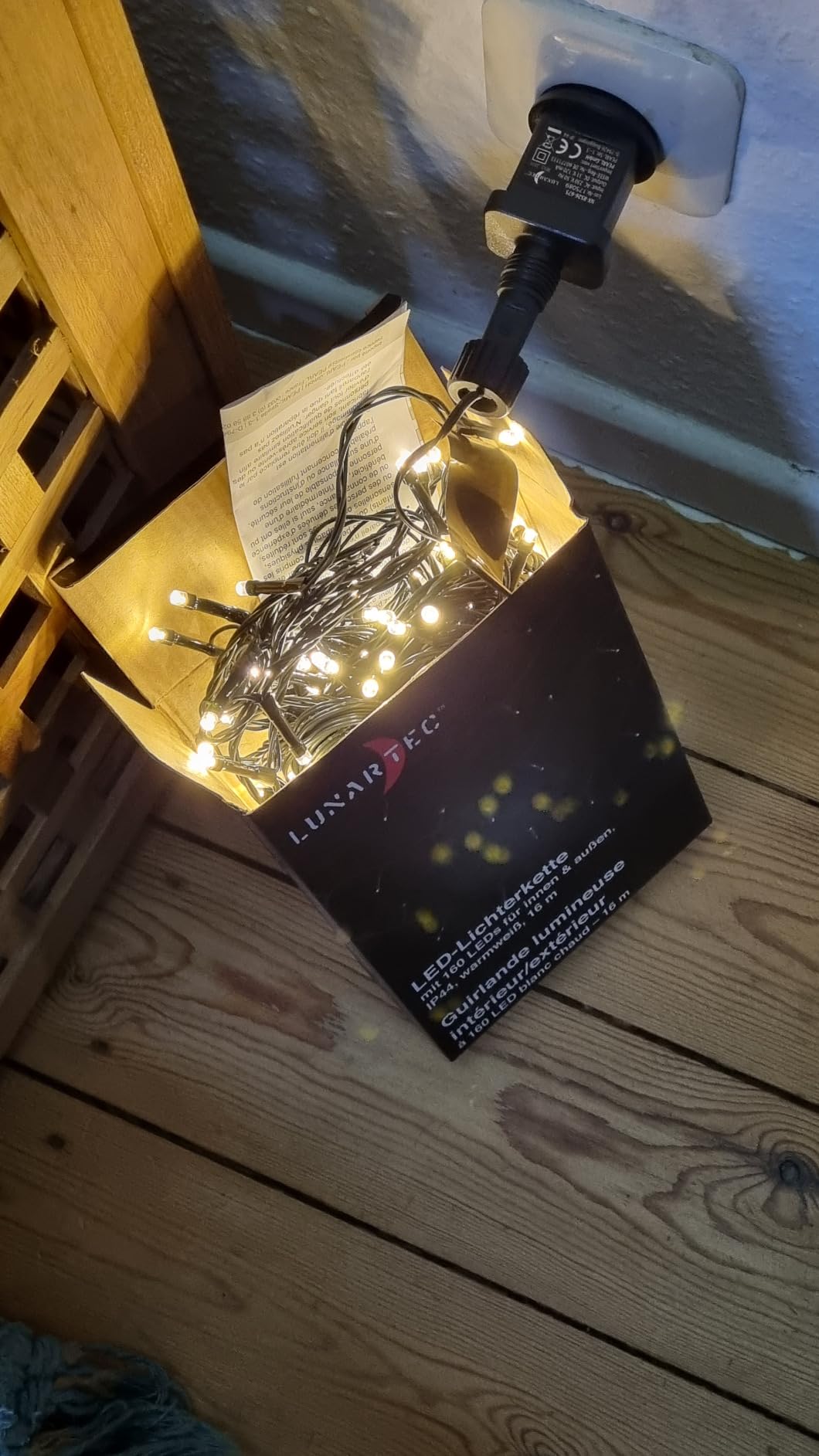 Lunartec Licht-Dekoration LED-Lichterkette warmweiß 2er-Set 160 LEDs