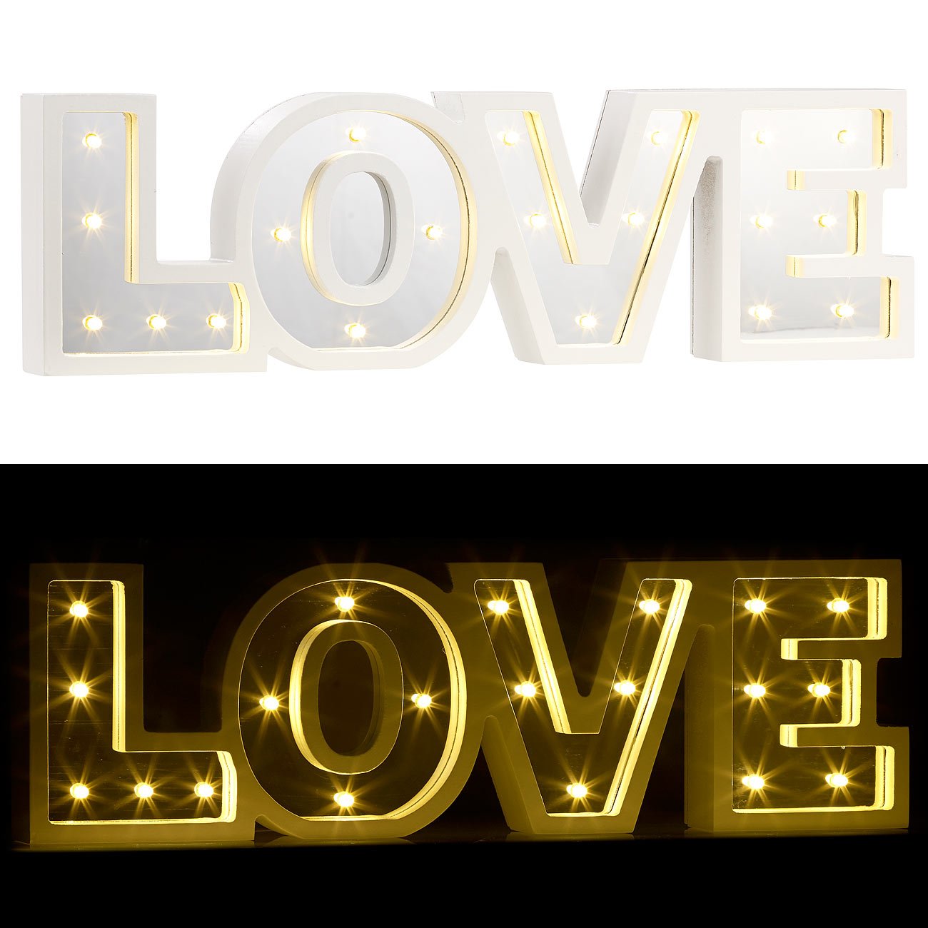 Lunartec Licht-Dekoration LOVE Schriftzug batteriebetrieben