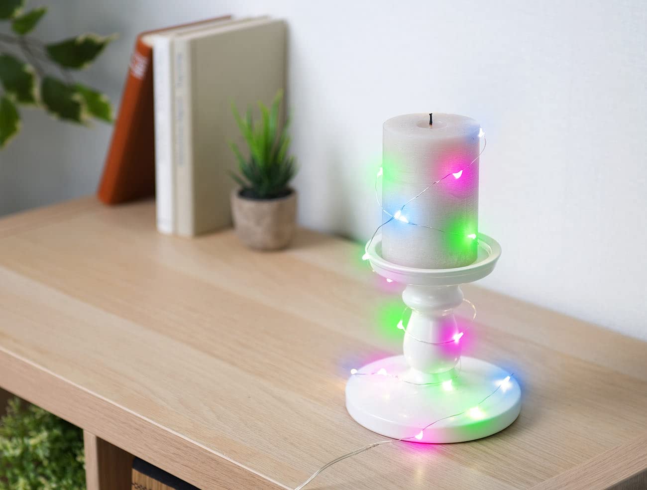 Lunartec Licht-Dekoration Lichterdraht RGB 10er-Set 1,2m Batterie