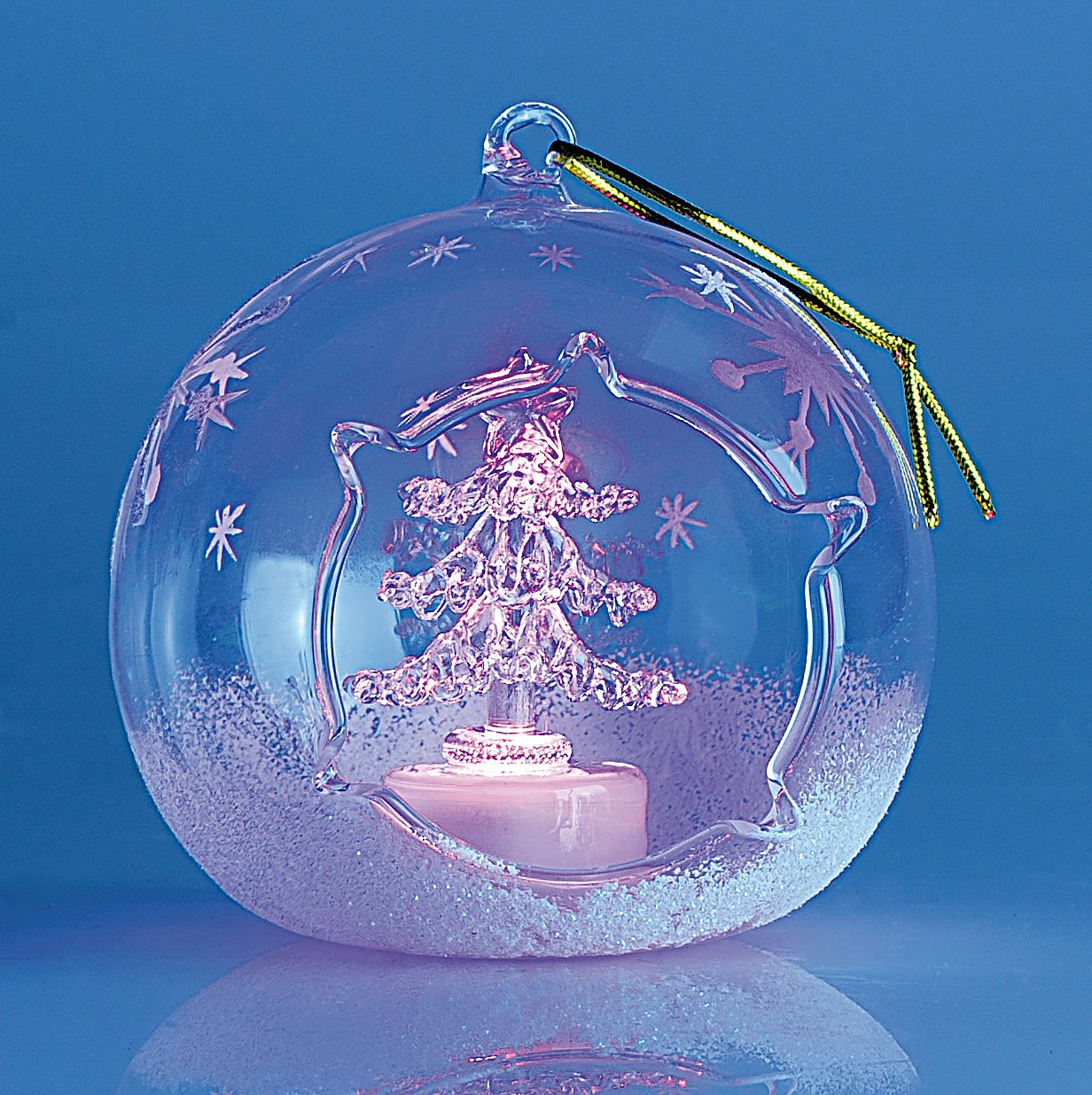 Lunartec Weihnachtskugeln LED-Glas 2er-Set Farbwechsel