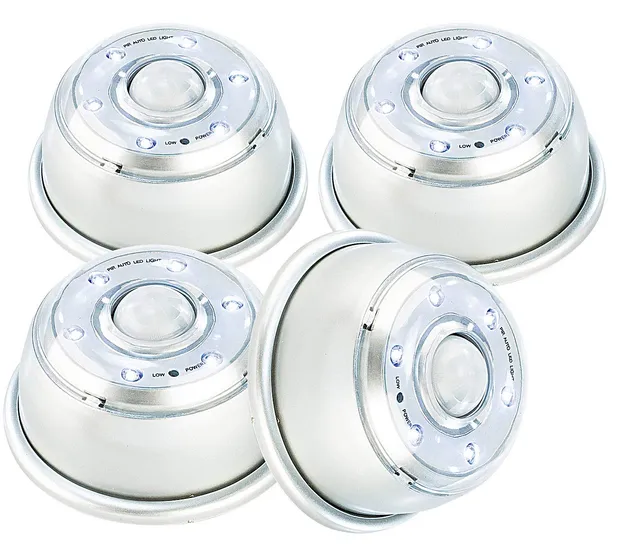 Lunartec Innenbeleuchtung LED-Nachtlicht mit Bewegungsmelder 4er-Set
