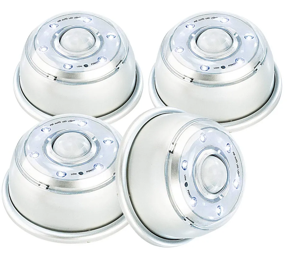 Lunartec Innenbeleuchtung LED-Nachtlicht mit Bewegungsmelder 4er-Set