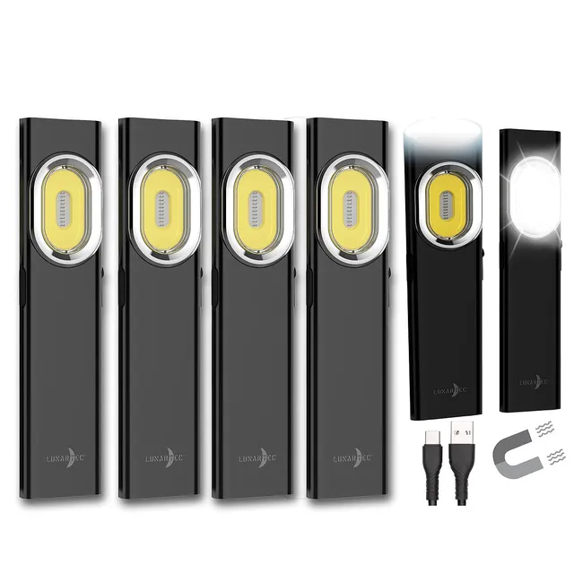 Lunartec Taschenlampen Mini-Arbeitsleuchte 4er-Set 700lm Akku