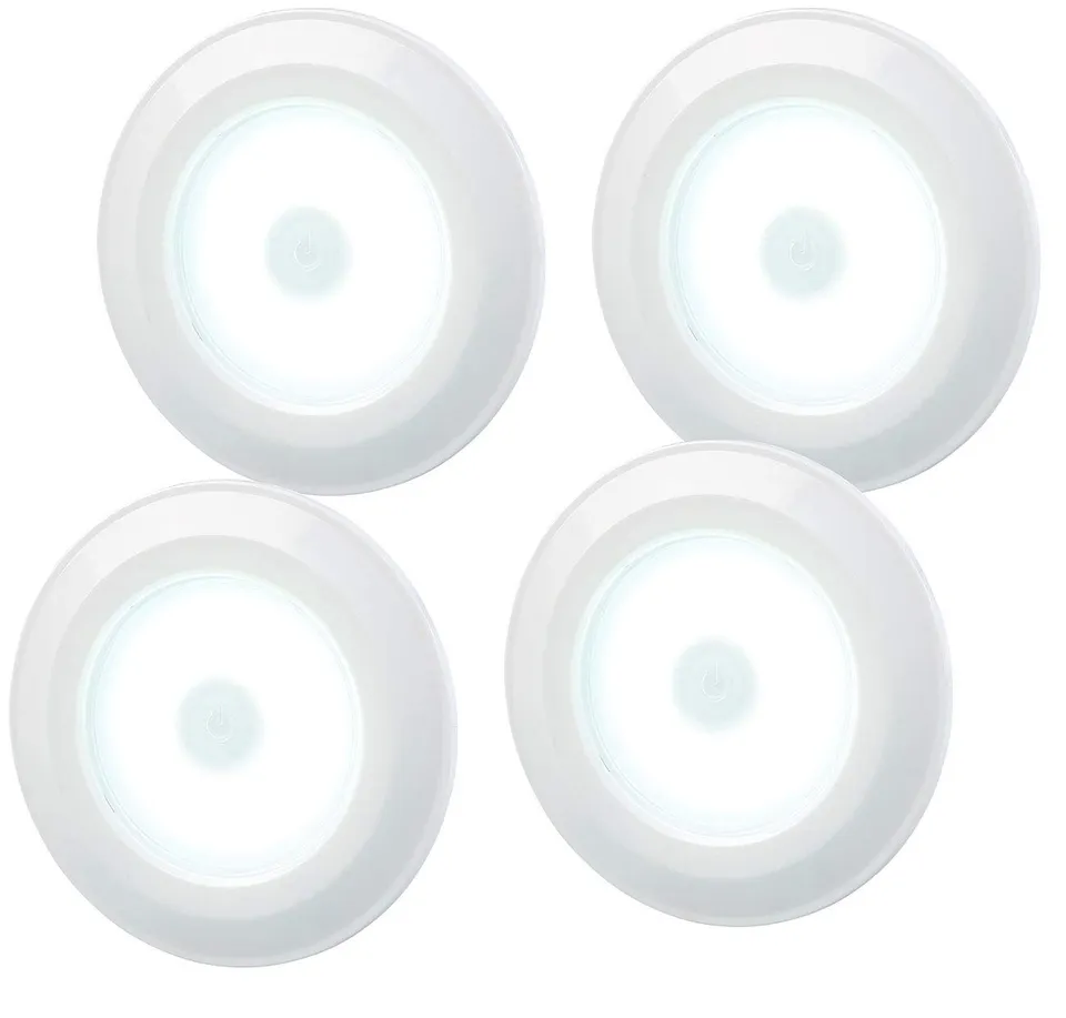Lunartec Innenbeleuchtung UBL-16.w Spots 4er-Set Batterie