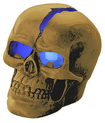 Lunartec Licht-Dekoration Crackhead Totenkopf Leuchte blaue LED