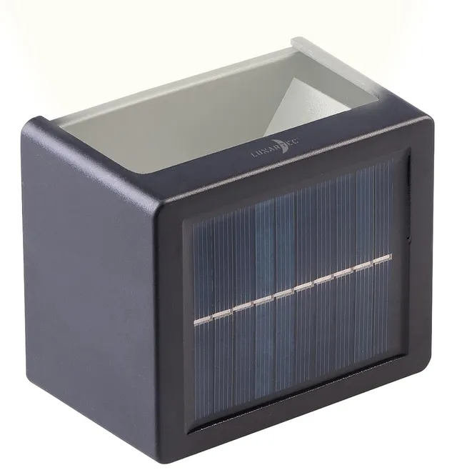 Lunartec Außenbeleuchtung Solar-Wandleuchte 12 LEDs warmweiß