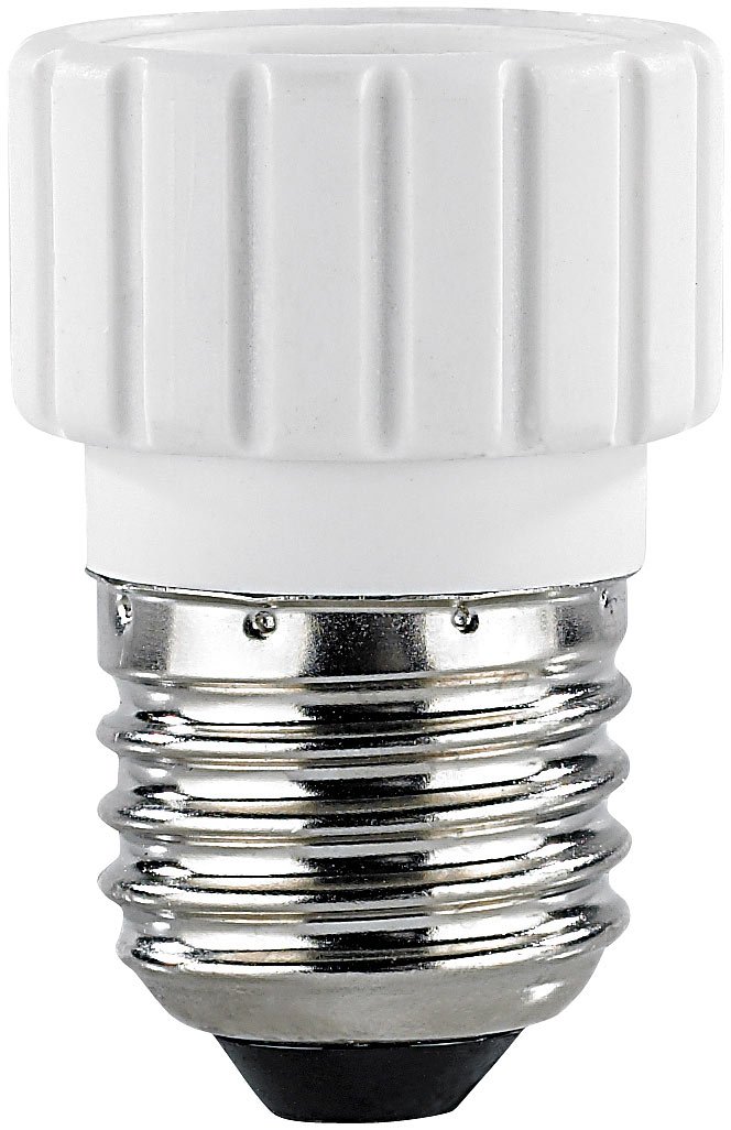 Lunartec Lampensockel-Adapter E27 auf GU10 Keramik 4er-Pack