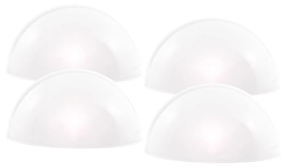 Lunartec Licht-Dekoration Solar-Halbkugel weiß 4er-Set 20 cm