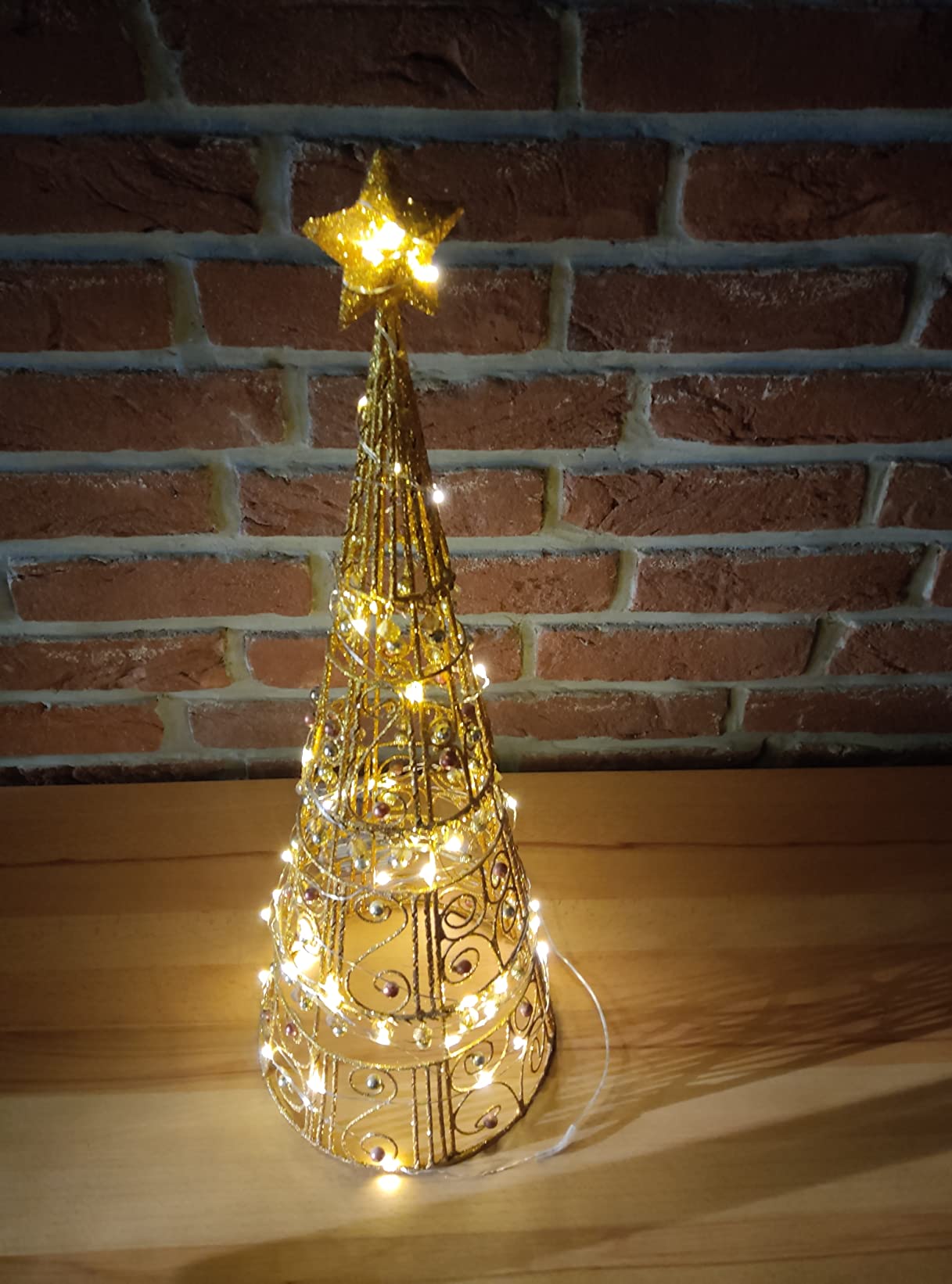 Bxroiu Lichterkette 20 LED warmweiß 2m 2er-Set Batterie