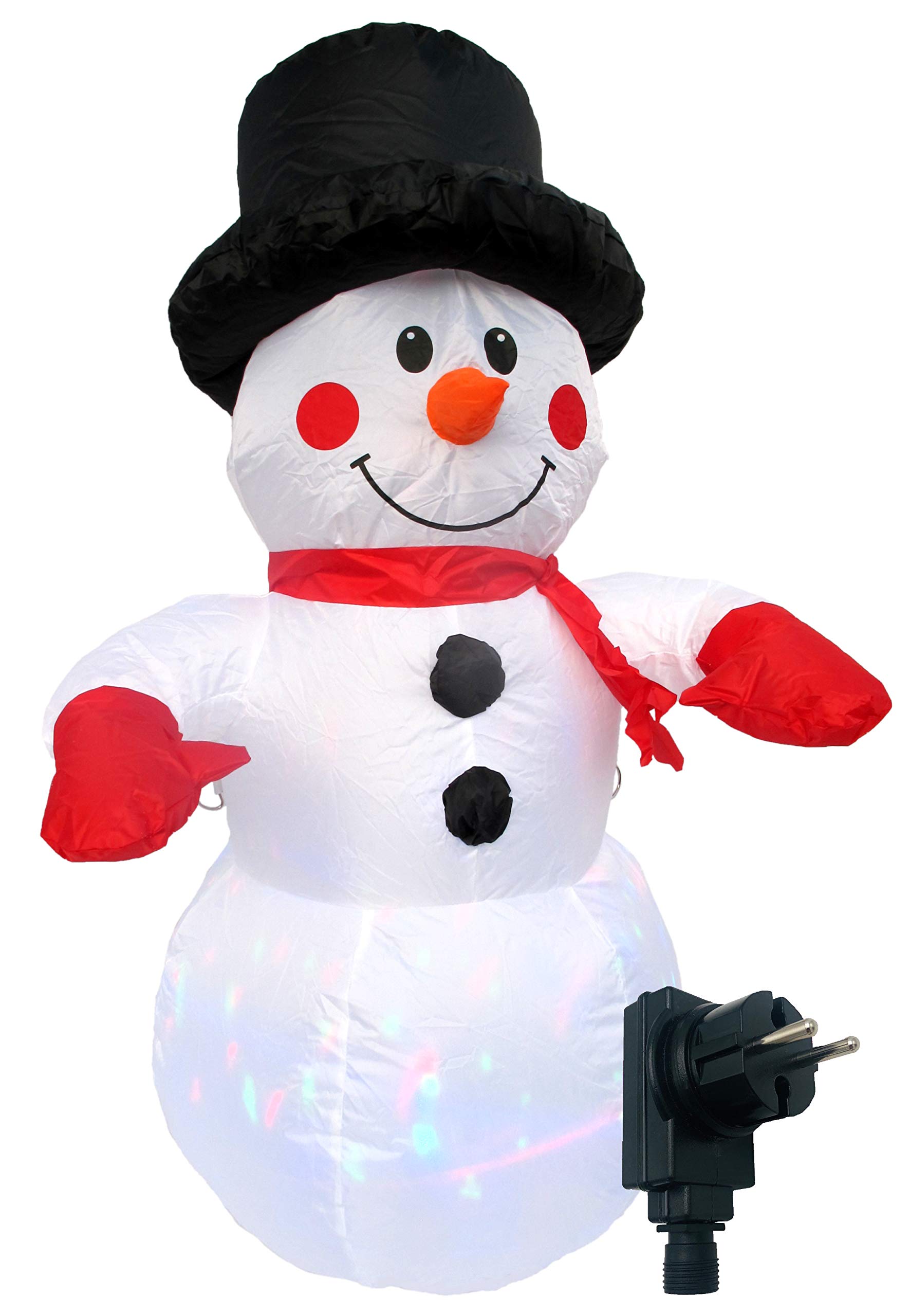 Bonetti LED Lichterketten Schneemann aufblasbar 120 cm bunt