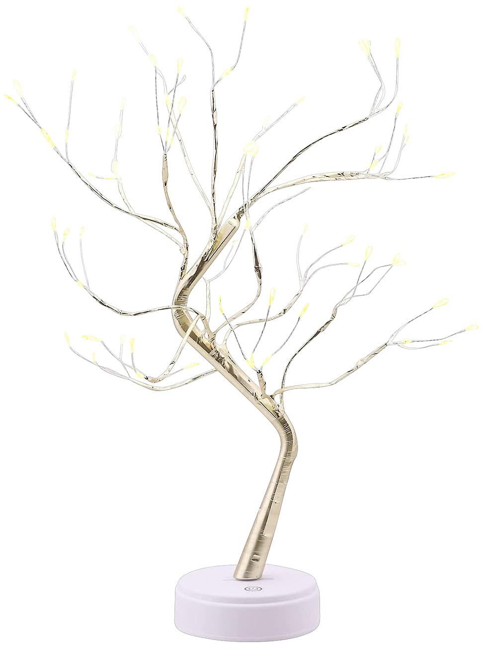 Lunartec Licht-Dekoration LED-Lichterbaum gold 53 cm 108 LEDs mit USB