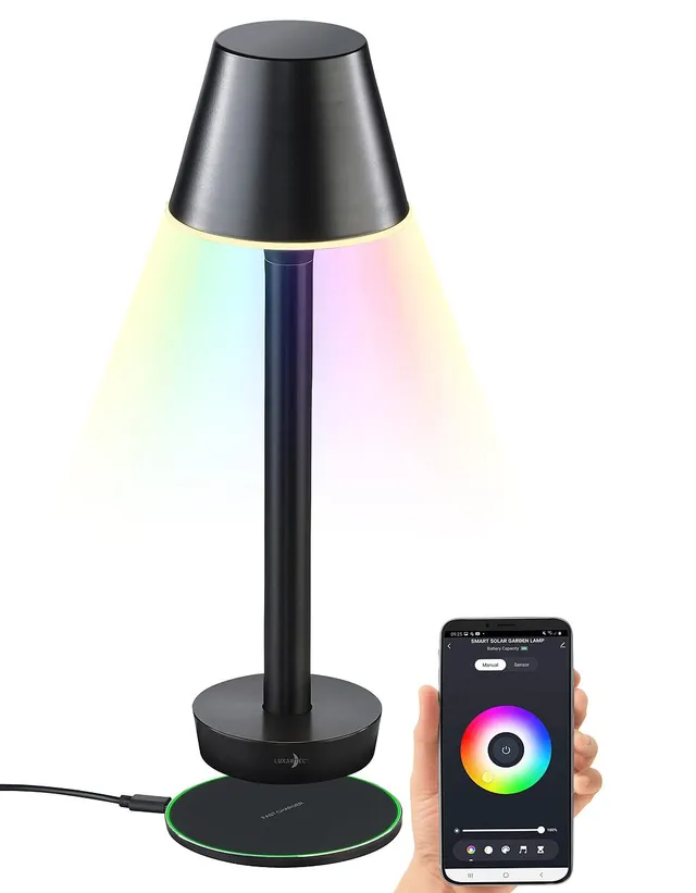 Lunartec Außenbeleuchtung OT-130 Tischlampe RGB Akku IP67