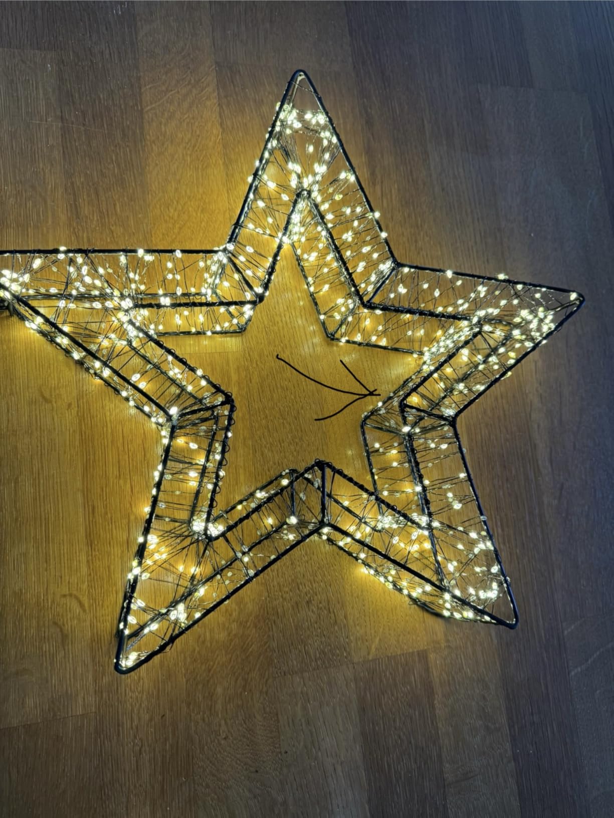 Lunartec Licht-Dekoration 3D-Lichterstern 38cm 960 LEDs warmweiß