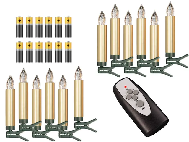 Bonetti Wireless Christmas Candles Baumkerzen 12er Set gold