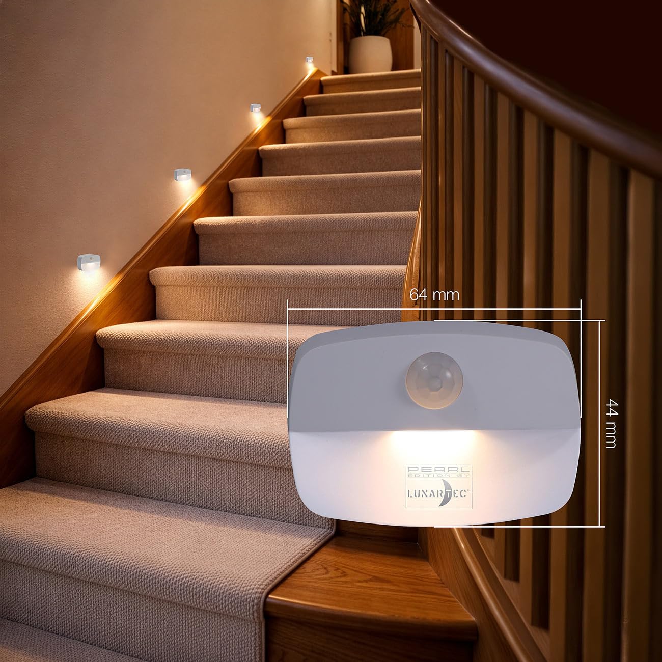 Lunartec Innenbeleuchtung LED-Nachtlicht 16er-Set warmweiß