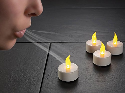 Lunartec Licht-Dekoration LED Teelichter 4er-Set ausblasbar