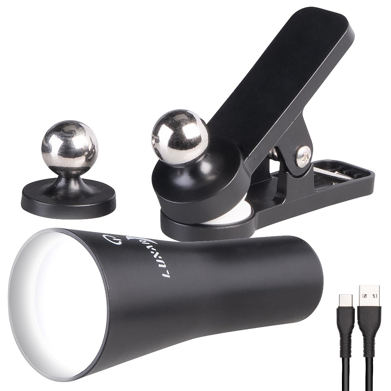 Lunartec 3in1 Akku-Klemmlampe 150 lm schwarz