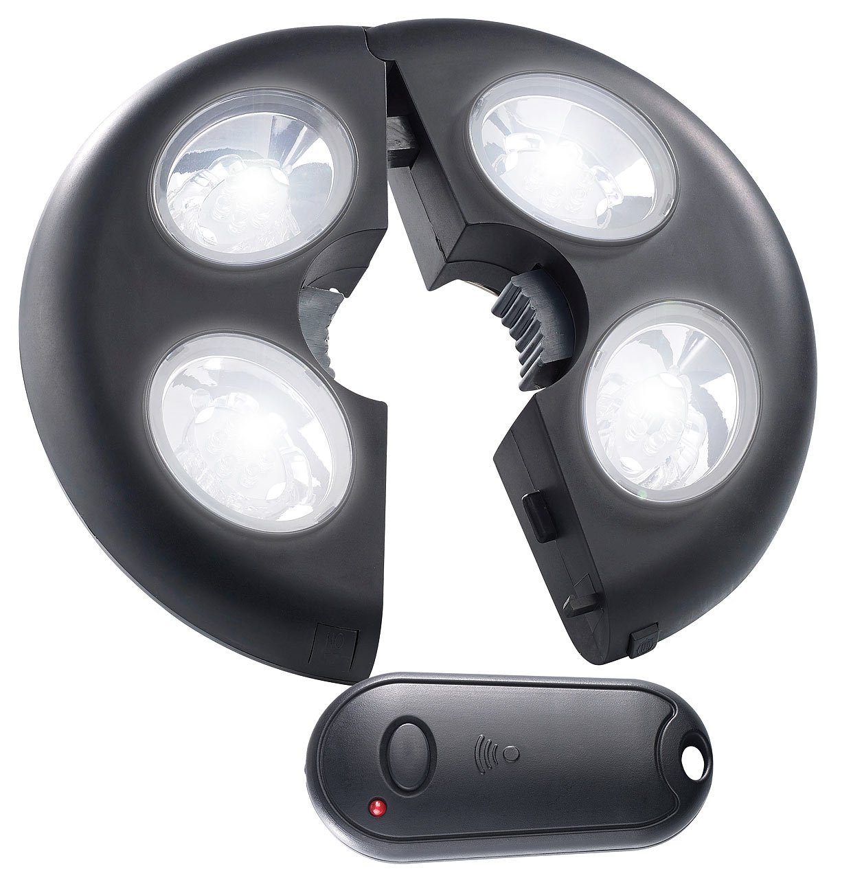 Lunartec Außenbeleuchtung LED-Schirmleuchte LSL-120 mit Fernbedienung