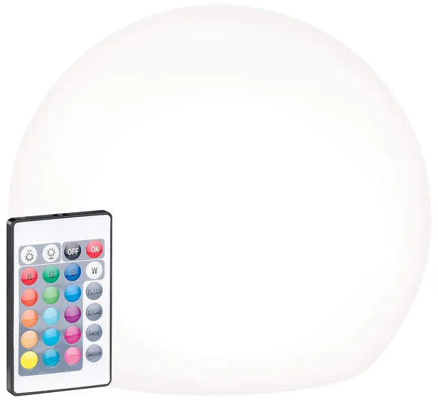 Lunartec Solarkugel Garten LED 20 cm RGBW mit Fernbedienung