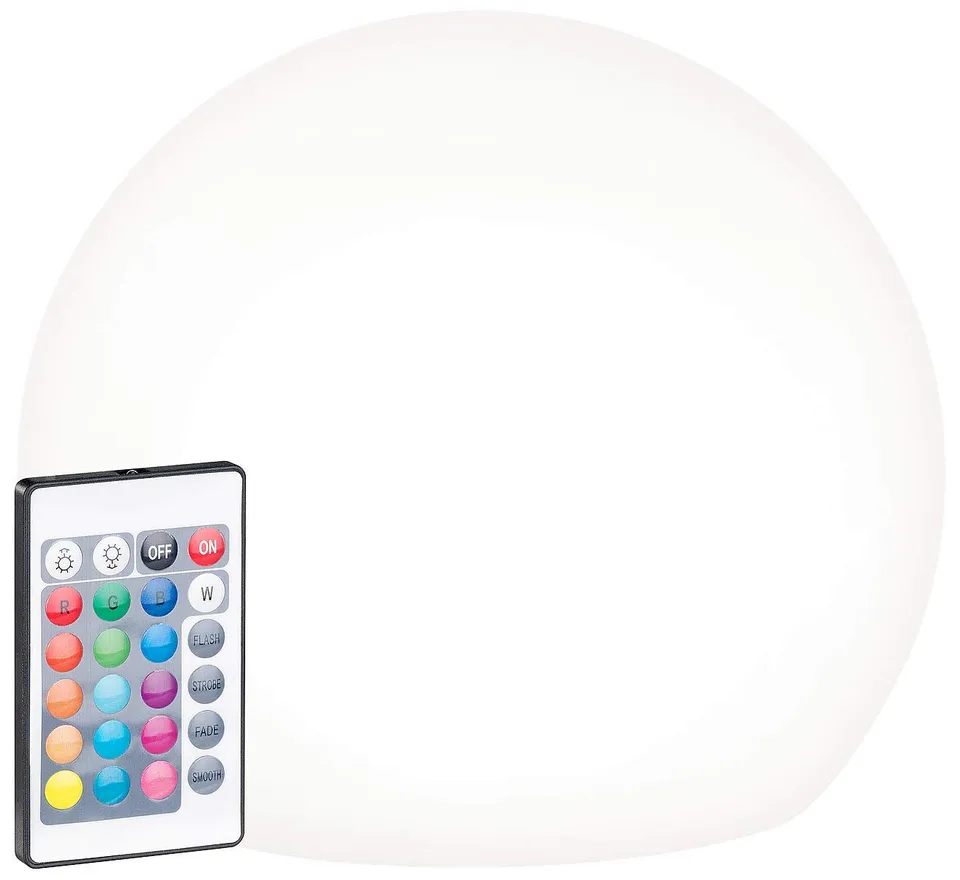 Lunartec Solarkugel Garten LED 20 cm RGBW mit Fernbedienung