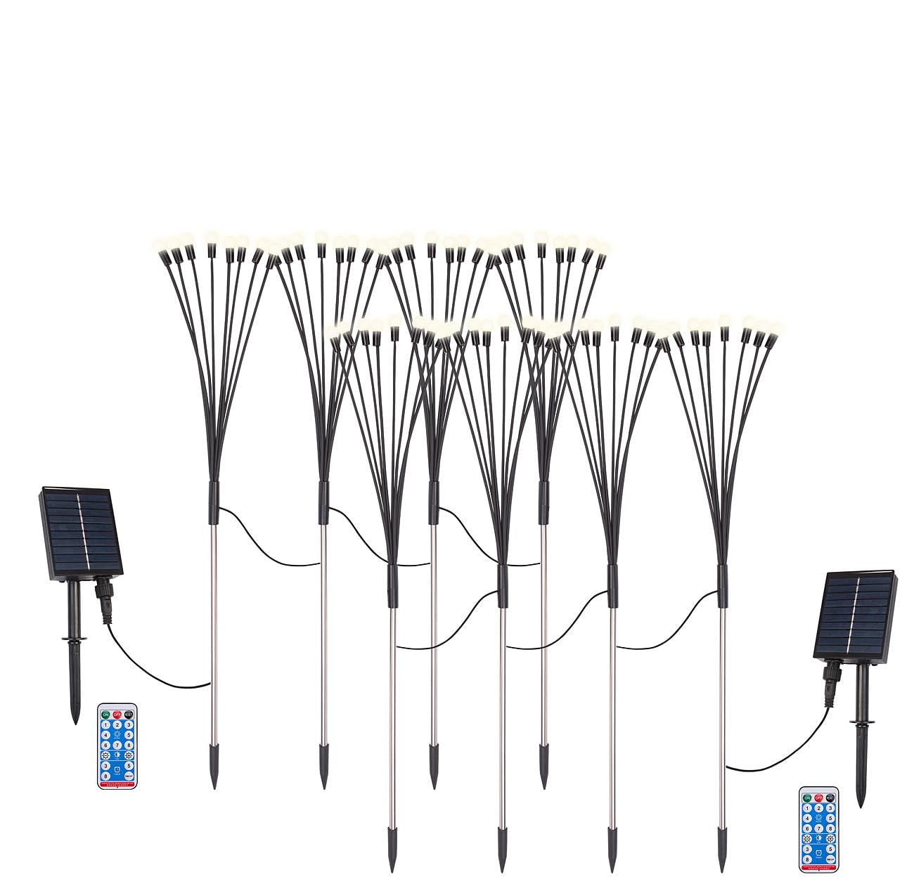 Lunartec Licht-Dekoration Solar-Glühwürmchen 8er warmweiß 65cm