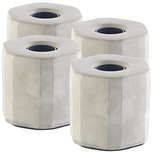 Lunartec Innenbeleuchtung Tischleuchte 4er-Set Beton E27 ohne Leuchtmittel
