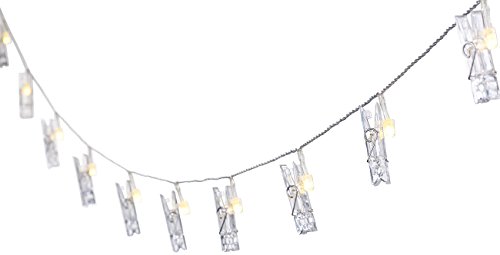 Lunartec Licht-Dekoration Foto-Lichterkette 20 Clips 6 m warmweiß