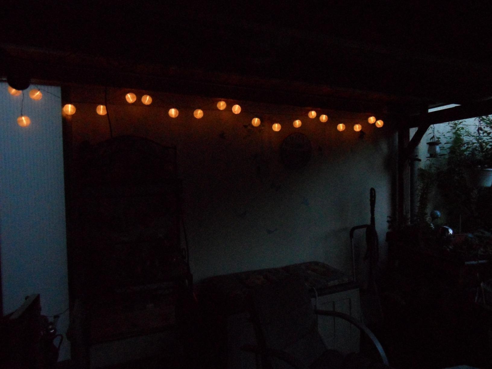 Lunartec Licht-Dekoration Solar-Lampionkette warmweiß 20er 5,8m