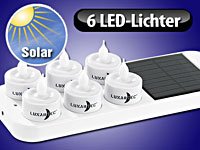 Lunartec Licht-Dekoration Mini LED Teelichter 6er Solar