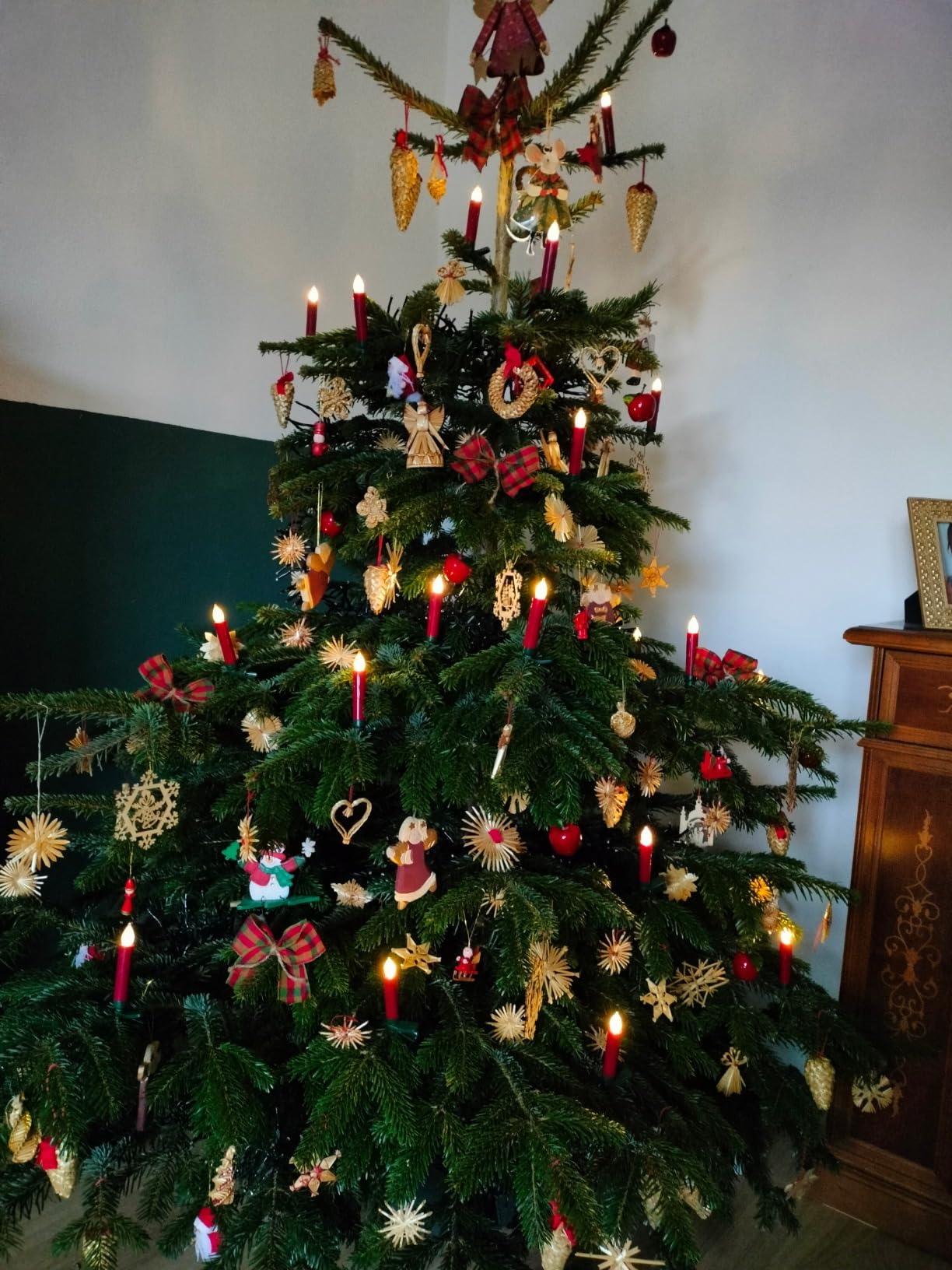 Lunartec Licht-Dekoration 20er LED-Weihnachtsbaumkerzen rot mit Fernbedienung