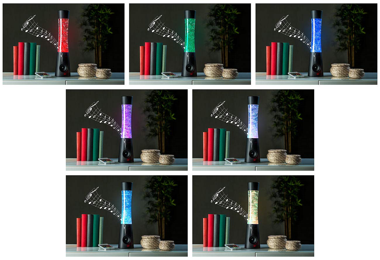 Lunartec Licht-Dekoration Tornado Glitzerlampe mit Bluetooth