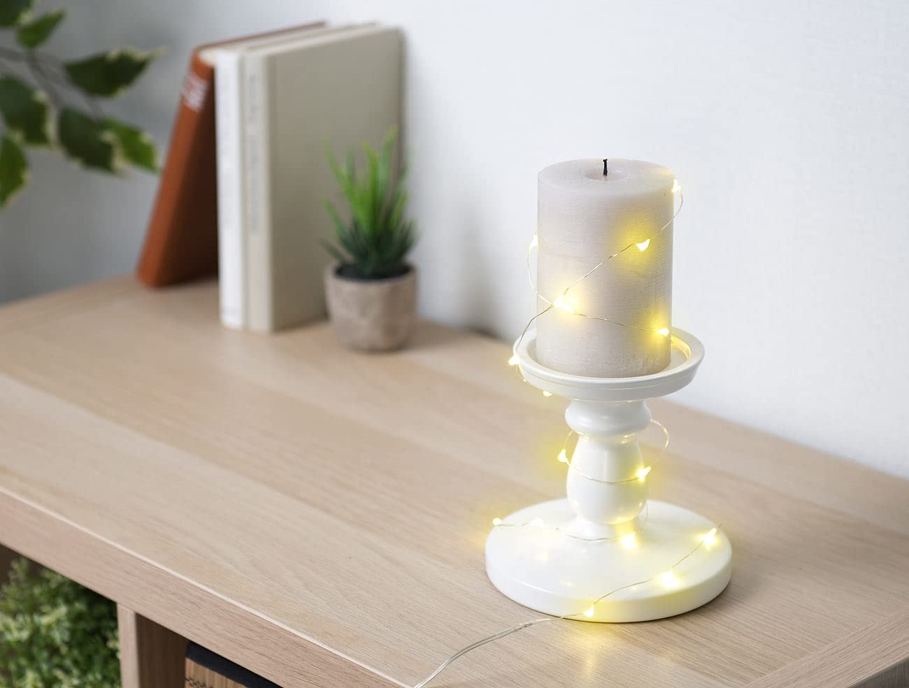 Lunartec Licht-Dekoration LED-Lichterdraht 30er-Set warmweiß