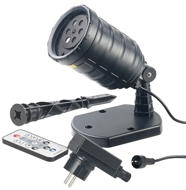 Lunartec Laser Projektor Outdoor 6 Motive mit Fernbedienung