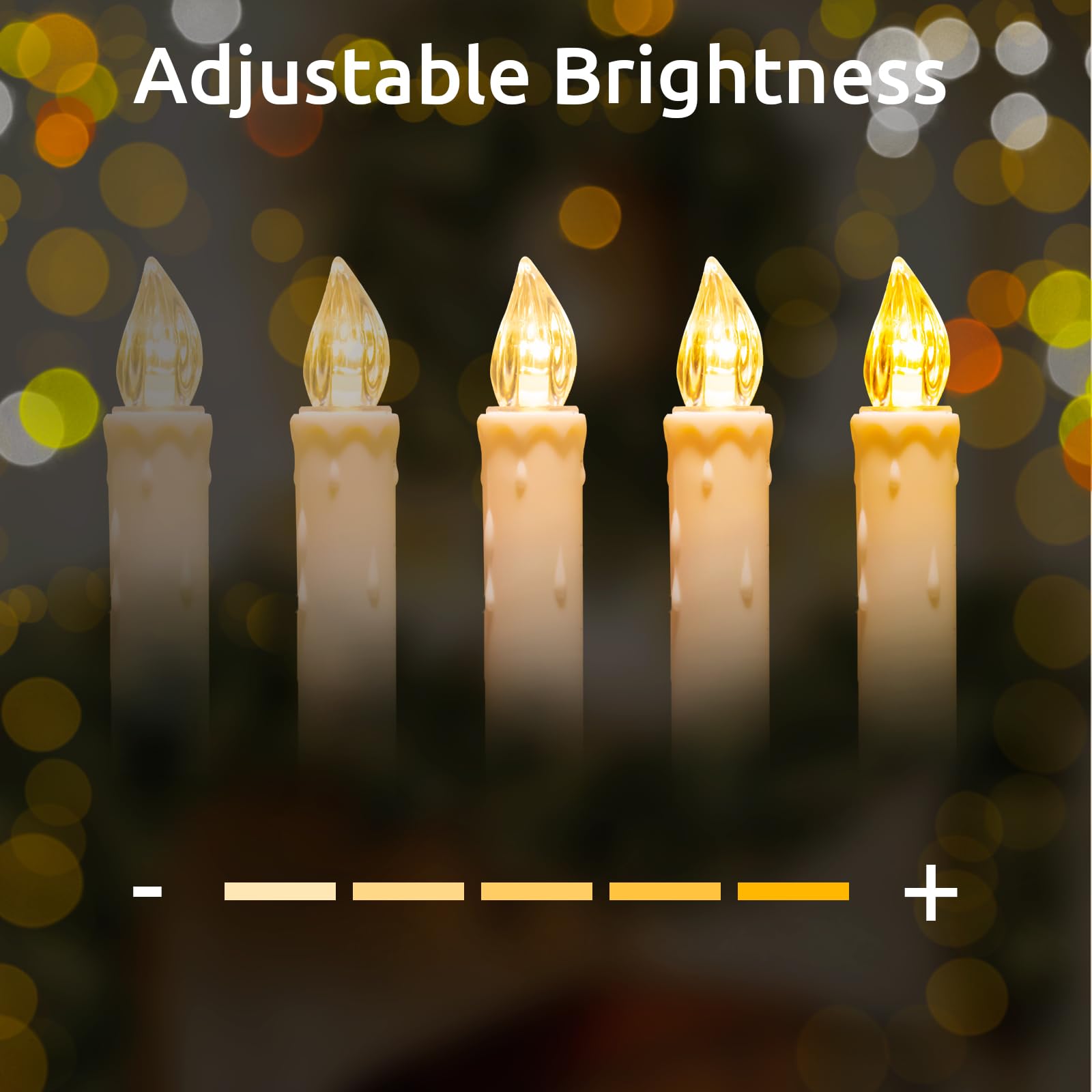 Koopower Candle Lights Lichterkette 7M 20 Kerzen mit Timer