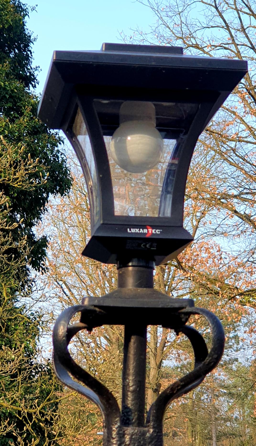 Lunartec Außenbeleuchtung Solar-Wandlaterne WL-345 weiß