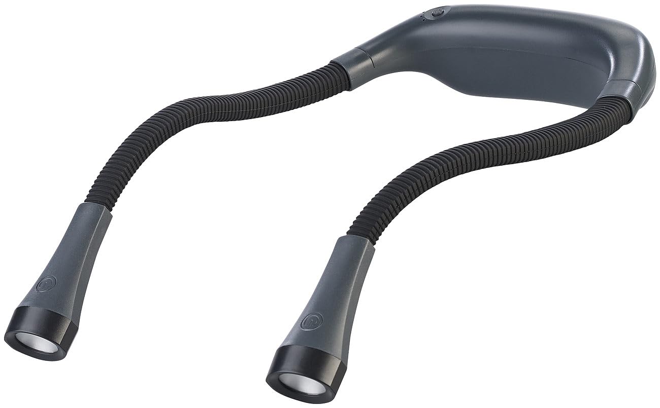 Lunartec Taschenlampen LED-Hals-Leselampe 2er-Set 4W dimmbar