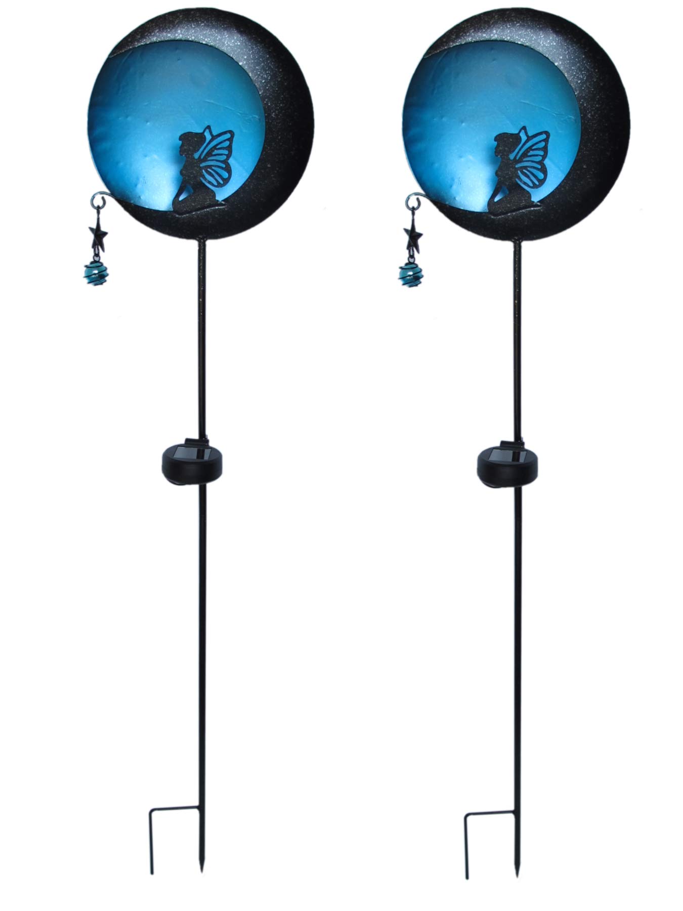 Bonetti Solar Lights Gartenstecker Elfe blau 2er-Set 97cm