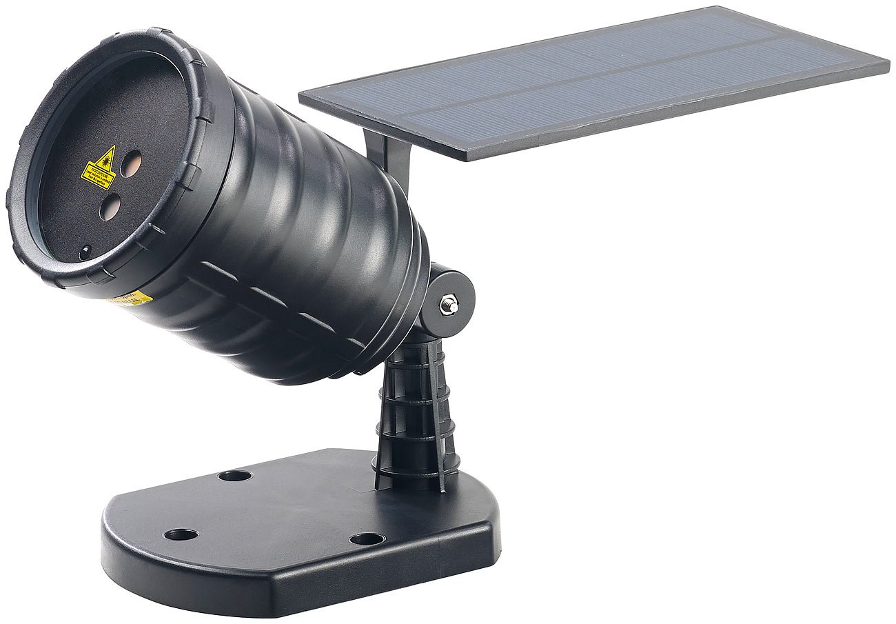 Lunartec Licht-Dekoration Solar-Laser-Projektor rot-grün Timer