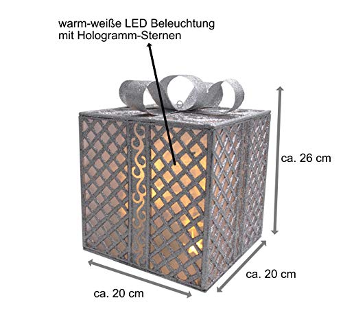 Bonetti Geschenk LED Dekoleuchte silber 25 LEDs Timer