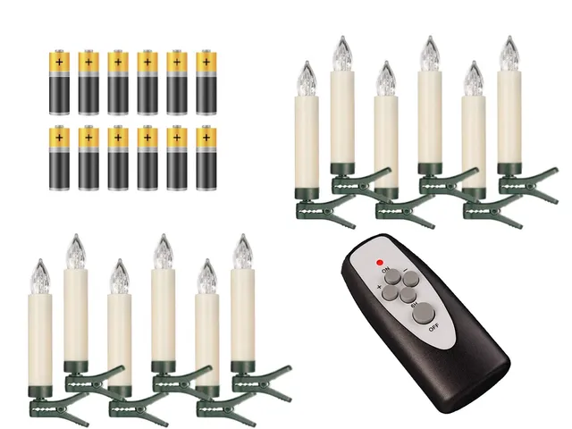 Bonetti Wireless Christmas Candles 12er-Set elfenbein