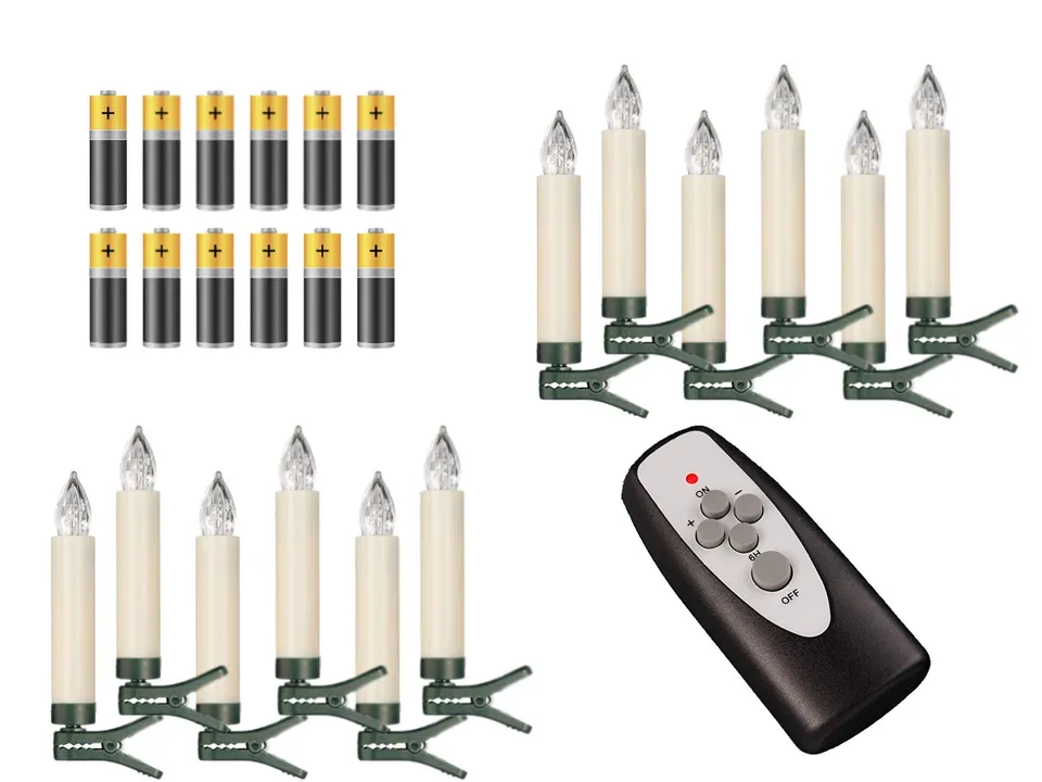 Bonetti Wireless Christmas Candles 12er-Set elfenbein