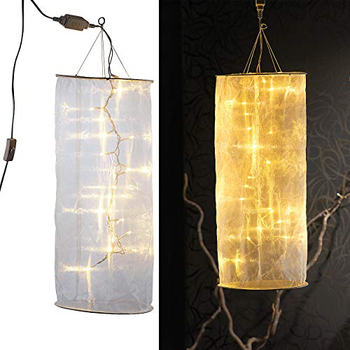 Lunartec Licht-Dekoration Organza-Lichtschlauch 3er-Set warmweiß