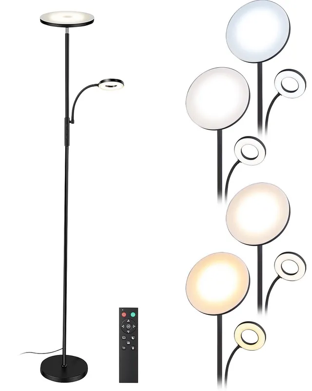 Lunartec Außenbeleuchtung LED-Deckenfluter 2800 lm schwarz dimmbar