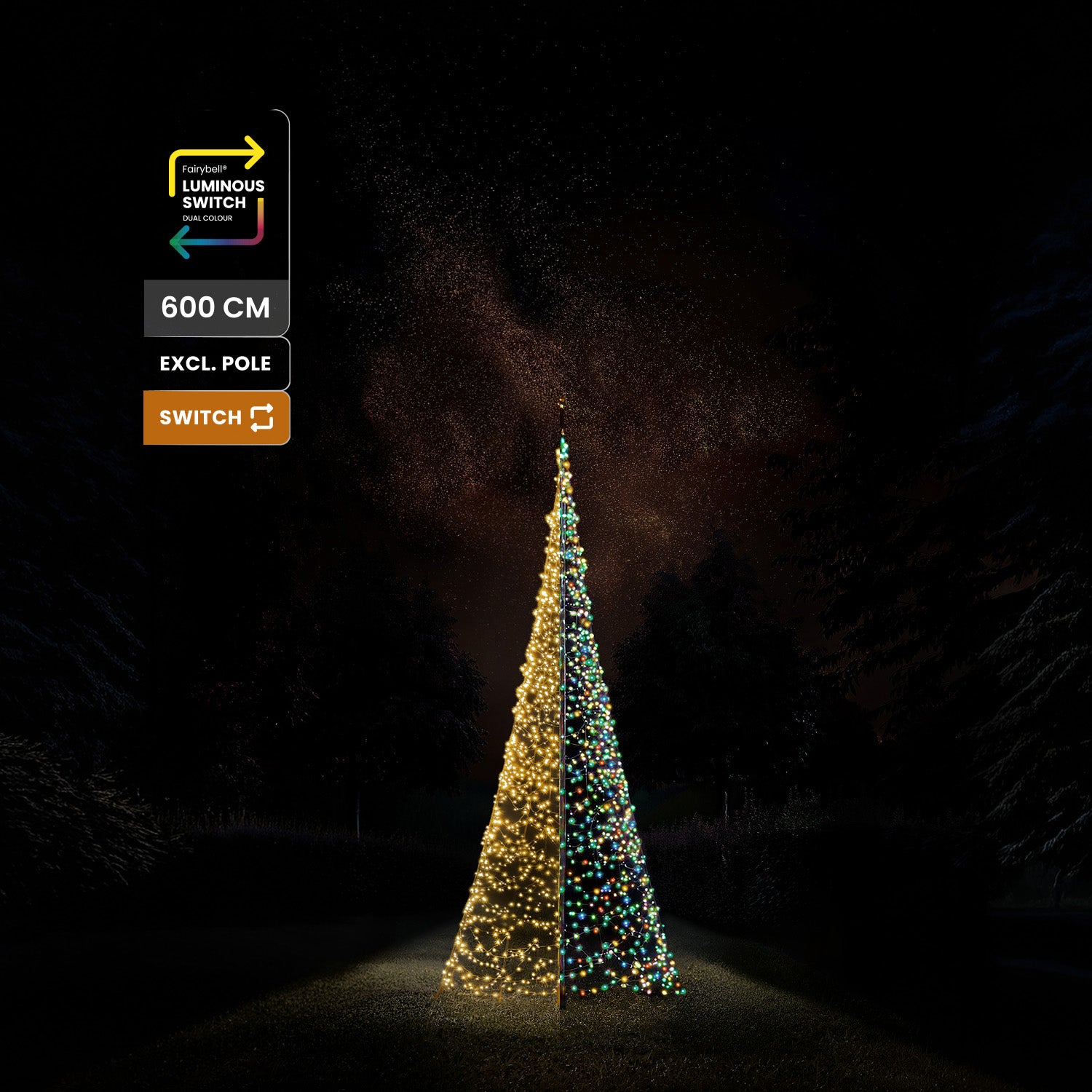 Fairybell Premium 6 Meter Weihnachtsbaum 2048 LED Luminous Switch