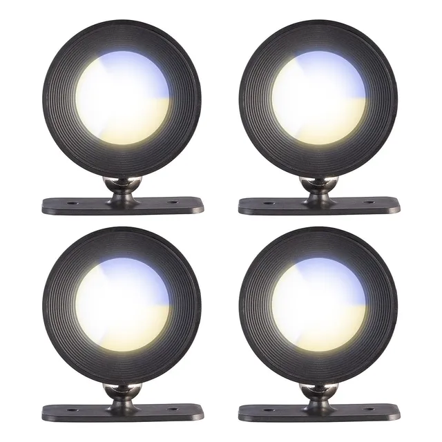 Lunartec Innenbeleuchtung LED-Wandlampe 4er-Set schwarz dimmbar