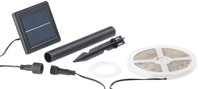 Lunartec Solar-LED-Streifen 3m 180 LEDs tageslichtweiß IP65